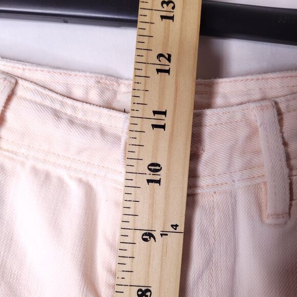 Rebecca Taylor Cropped Jeans 24 Pink High Rise Wide Leg - Picture 10 of 13
